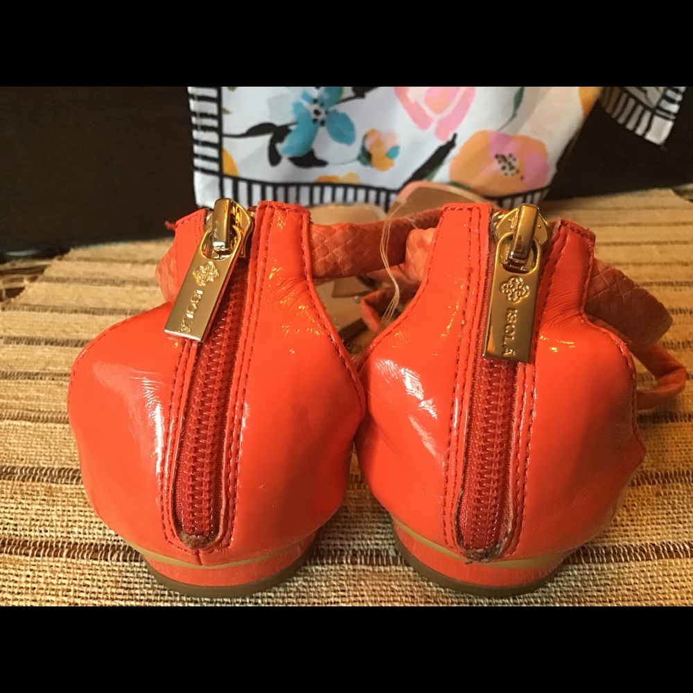 Tangerine Isola leather sandals . Size 8